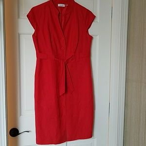 Calvin Klein dress- orange/red color size 12
